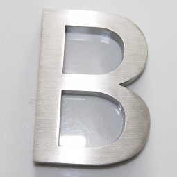 Built up Stainless Steel Letter with Horizontal Grain for Outdoor
