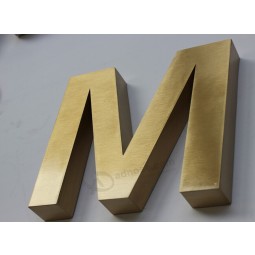Brushed Golden Titanium Letter Building Signs