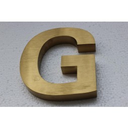 Brushed Titanium Gold Plated Stainless Letter Sign