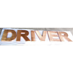 Copper Stainless Steel Letter Sign for Shop Outdoor