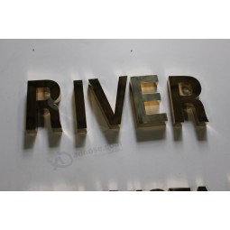 Mirror Copper Letter stainless steel Advertising Sign
