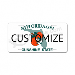 Custom high quality vanity license plates made of durable plastic with your logo