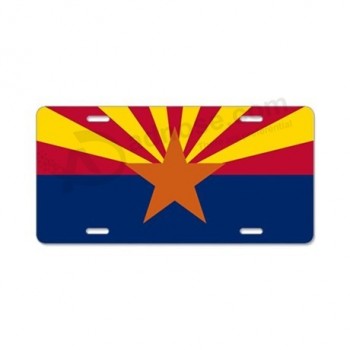 Custom high quality arizona state flag durable plastic license plates for sale