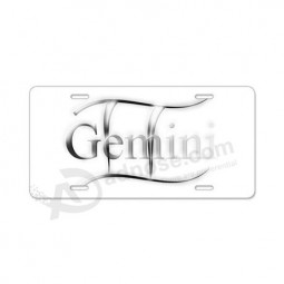Custom top quality gemini astrology graphic by durable plastic license plates for sale