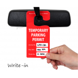 Etiquetas de permiso de estacionamiento reescribibles etiquetas espejo para automóviles