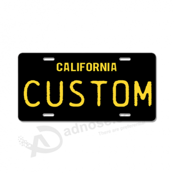 Custom personalized vanity license plates made of durable plastic with your logo