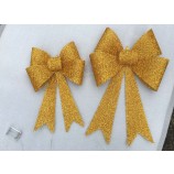 Wholesale custom high quality Gold Christmas Nightlight Decoration Bow with any size