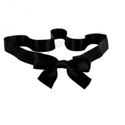 GroothanDel aangepaste hoge kwAliteit zwart geschenk Decoratie satijnen lint strikken op Doos (CBB-2125)