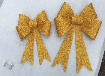 卸売カスタム高品質の金のクリスマスナイトライトの装飾の弓