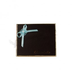Wholesale custom high quality Blue Gift Box Satin Ribbon Bows