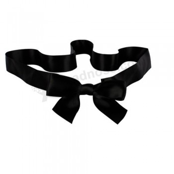 Groothandel aangePaste hoge kwaliteit zwart geschenk decoratie satijnen lint strikken oP doos (CBB-2125)