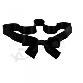 黑色礼品装饰缎带蝴蝶结盒子上 (CBB-2125) 用于您的徽标