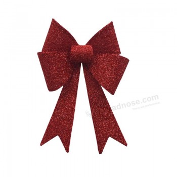 巨大的红色前-圣诞树的被点燃的装饰弓 (CBB-1121) 用于您的徽标