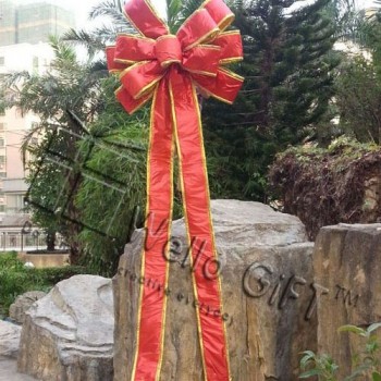 Großer roter Weihnachtsgeschenkgroßbogen für Baum (Cbb-1123) Mit deinem Logo