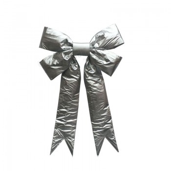 汽车大尺寸银色礼品装饰蝴蝶结 (CBB-1110) 用于您的徽标