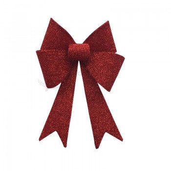 巨大的红色前-圣诞树的被点燃的装饰弓 (CBB-1121) 用于您的徽标