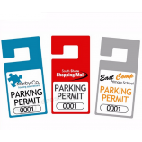 Permiso de estacionamiento etiquetas colgantes que cuelgan los permisos de estacionamiento para el automóvil