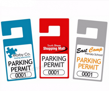 Permiso de estacionamiento etiquetas colgantes que cuelgan los permisos de estacionamiento para el automóvil