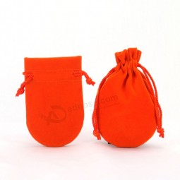 Round Gift Drawstring Velvet Pouches (CVB-1102) for with your logo