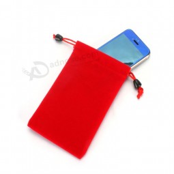 AangePaste hoge kwaliteit kleine telefoon fluwelen tas voor de groothandel (Cvb-1113)