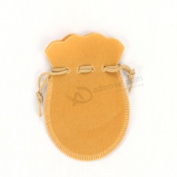Benutzerdefinierte hohe Qualität gelben Kordelzug samt Taschen für Schmuck (Lebenslauf-1081)