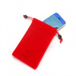 Custom high quality Small Phone Velvet Bag for Wholesale (CVB-1113)