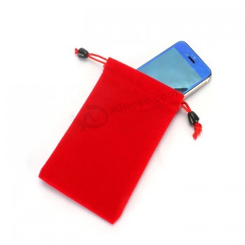 Haut de gamme Personnalisé -Fin Petit sac de velours de téléPhone Pour la vente en gros (Cvb-1113)