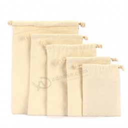 2016 Promotional Cotton Fabric Drawstring Gift Packaging Pouches (CCB-1006) for custom with your logo