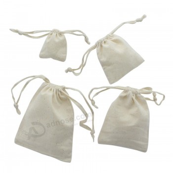 2016 促销棉布面料抽绳礼品包装袋 (建行-1071) 用于定制您的徽标