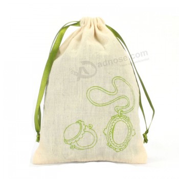 Bolsa de algodão reciclDe Anúncios.a com cordão Pequeno (Ccb-1003) Para o costume com o seu logotiPo