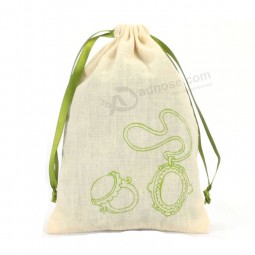 Recycled Small Drawstring Cotton Pouch (CCB-1003) for custom with your logo