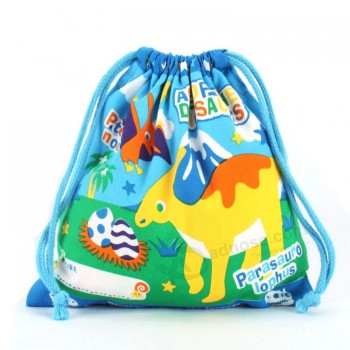 Professional Printed Colorful Shopping Drawstring Cotton Pouches (CCB-1028) for custom with your logo