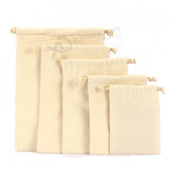 2016 促销棉布面料抽绳礼品包装袋 (建行-1006) 用于定制您的徽标
