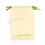 Silk Screen Printing on Cotton Pouch for jewellery for custom with your logo