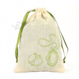 Handmade Drawstring Cotton Pouches for custom with your logo