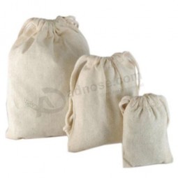 Natural Drawstring Cotton Shopping Pouches for custom with your logo