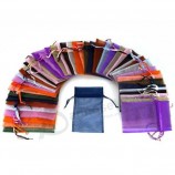 Custom high quality Colorful Wedding Organza Pouches Many Colors Available