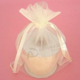 Custom high quality Drawstring Organza Bag for Candle