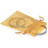 Custom high quality Sheer Flat Organza Bags for Jewelry