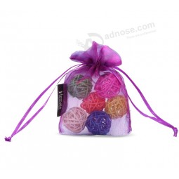 Custom high quality Sheer Flat Organza Bags for Party