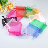 Custom high quality 3"X4" Sheer Flat Organza Bags with cheap price