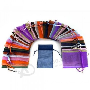 定制高品质的彩色婚礼欧根纱袋有多种颜色可供选择