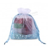 Wholesale custom high-end Organza Bags with Printed Logo Ribbon