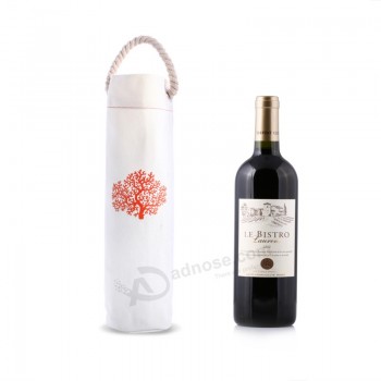 оптовая изготовленная на заказ высокая-конец дешевые бутылки вина подарок хлопчатобумажной ткани totes (CWB-2023)