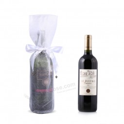 Wholesale custom high-end Wine Bottle Gift Organza Bag