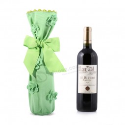 Haut de gamme Personnalisé-Bout rond bouteille de vin cAnnonceeau sac en coton (Cwb-2011)