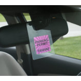 Personalized Rear View Mirror Hangers Plastic Packing Hang Tags