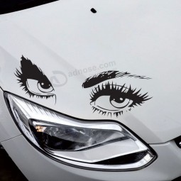 Wholesale custom Beautiful big eyes and long eyelashes car static stickers 