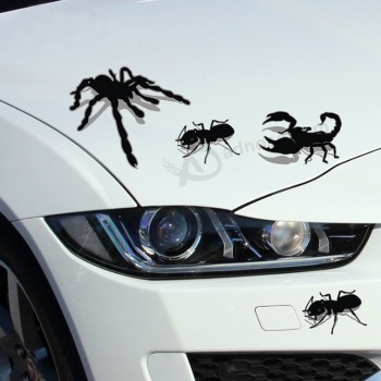 蜘蛛仿3d车贴蝎子车贴纸人物搞笑保险杠贴纸与遮挡
