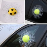 Parody of simulated tennis car sticker 3D stereo paste creative personality, smashing glass decoration body stickers